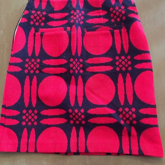 Boden Pink and Black Geometric Mini Skirt - Picture 2 of 3